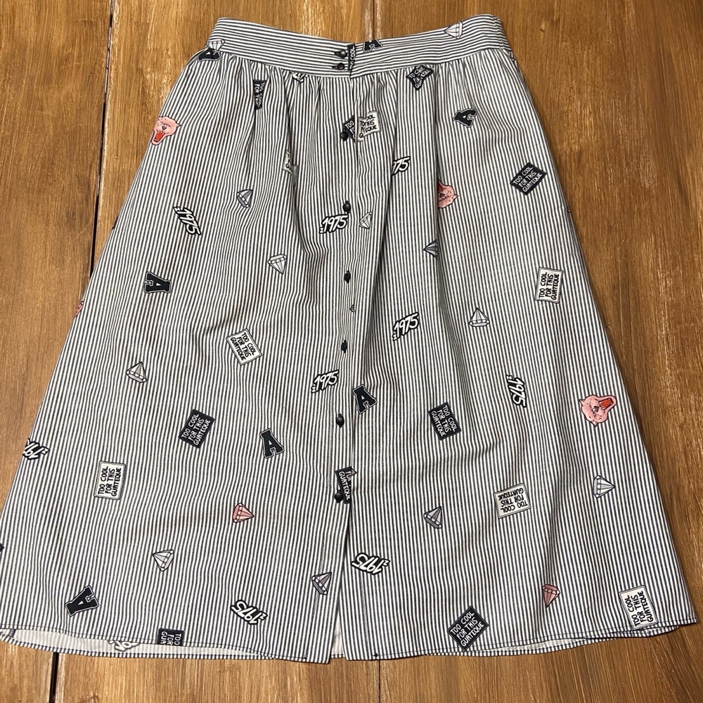 Zara Basic Printed A-Line Skirt